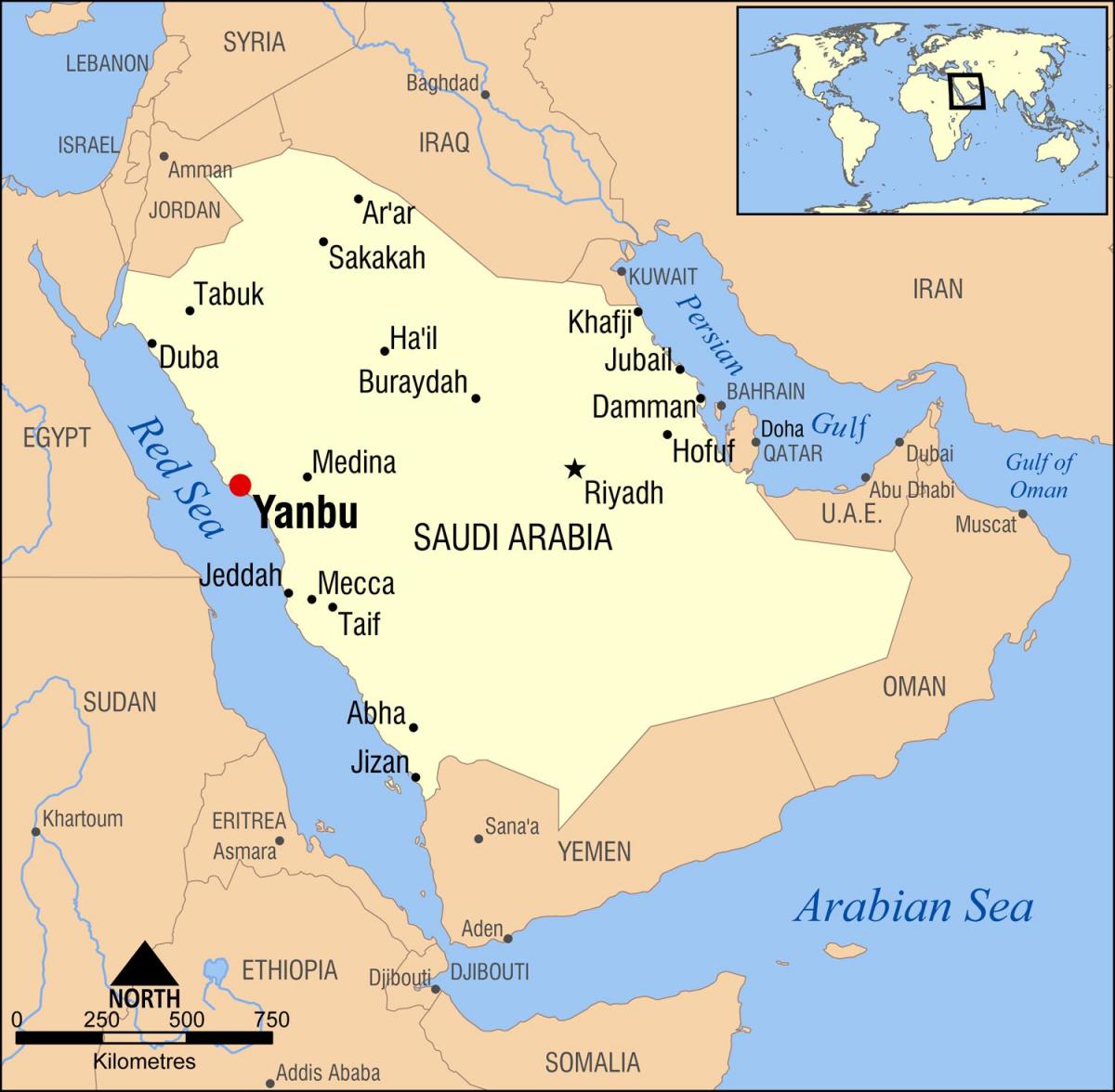 yanbu KSA نقشہ