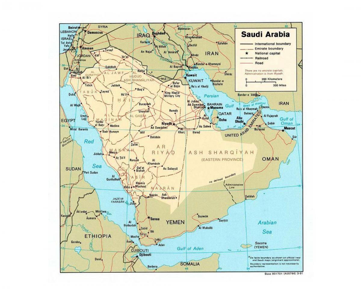 سعودی عرب کے ساتھ نقشہ بڑے شہروں