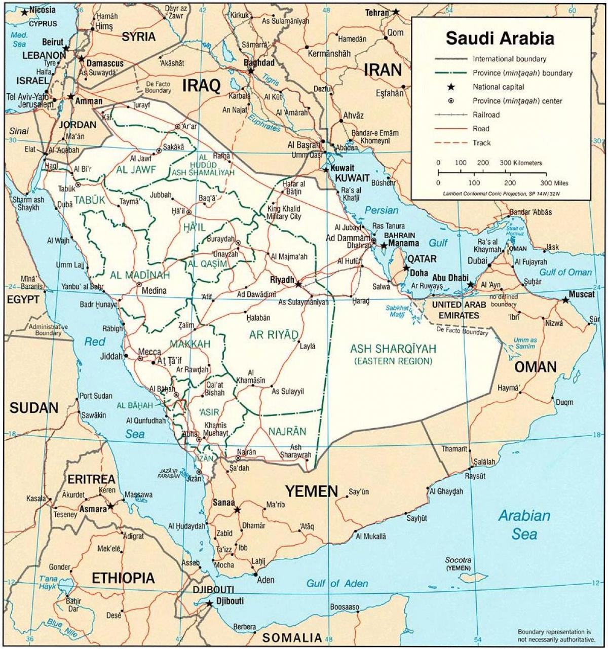 نقشہ سعودی عرب کے سیاسی