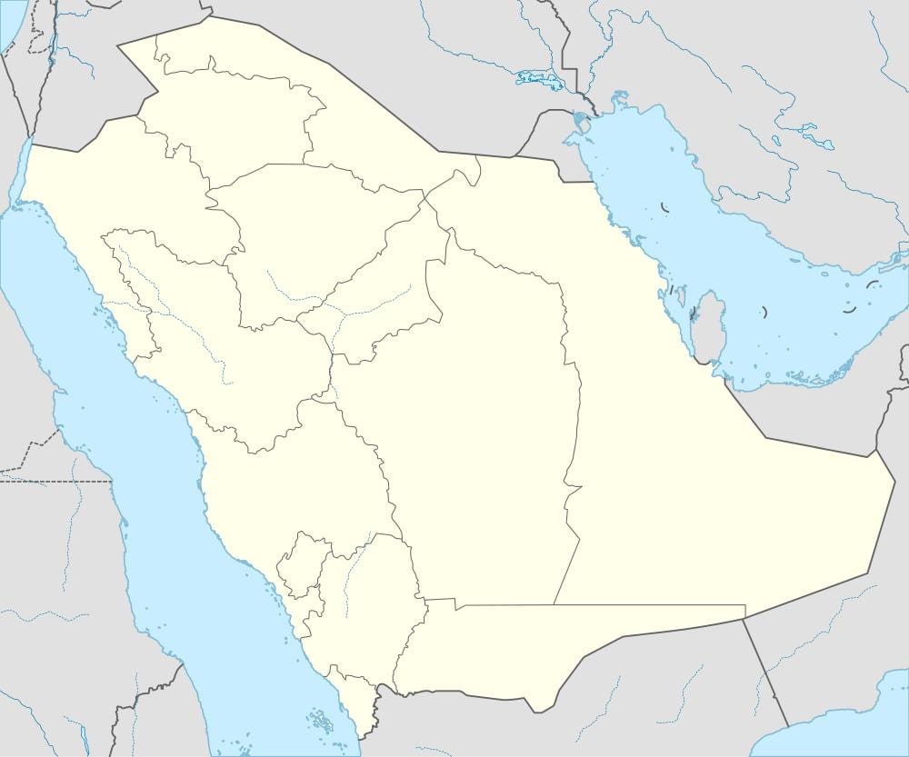 کے نقشے میں سعودی عرب