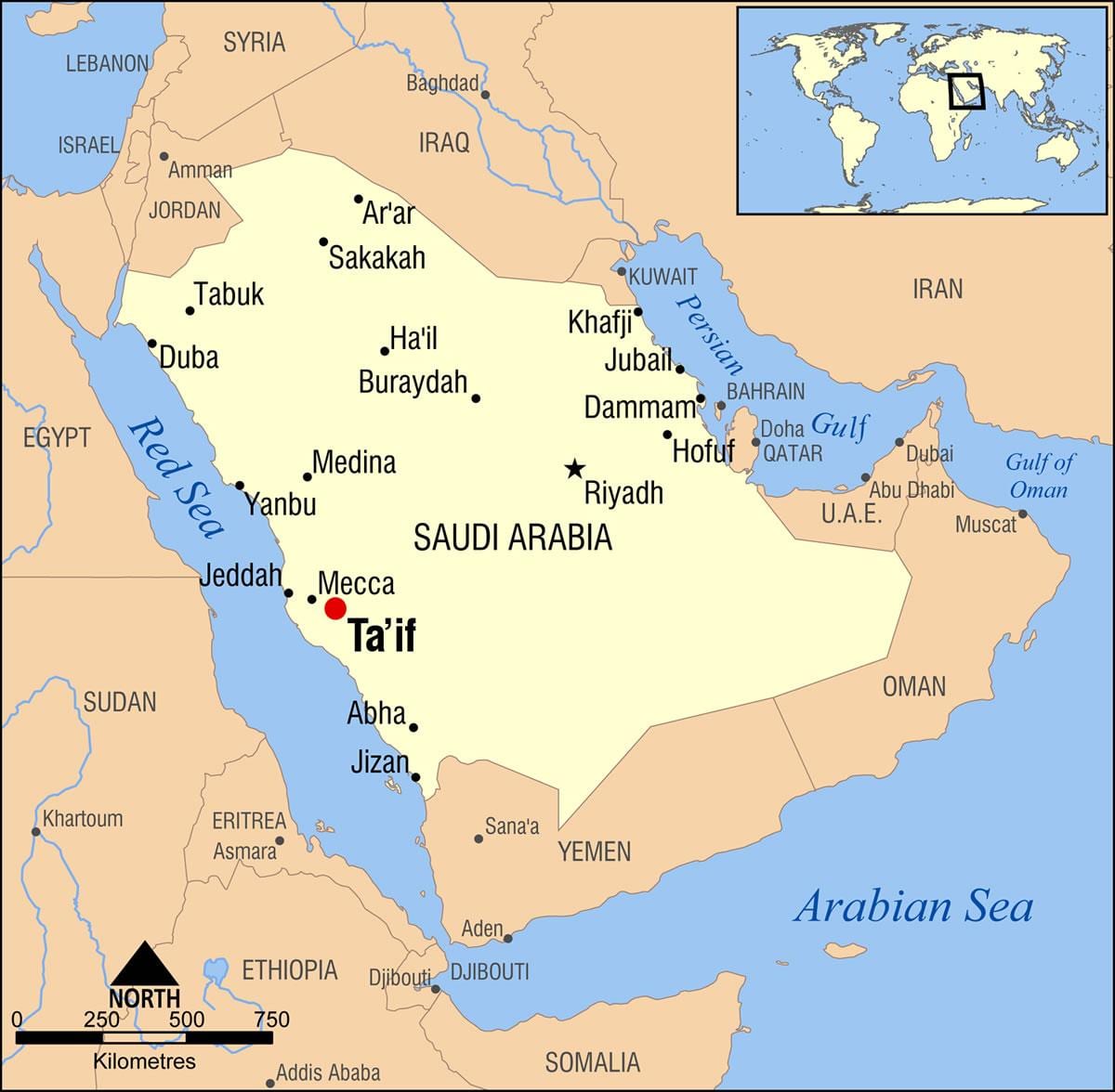 taif KSA نقشہ