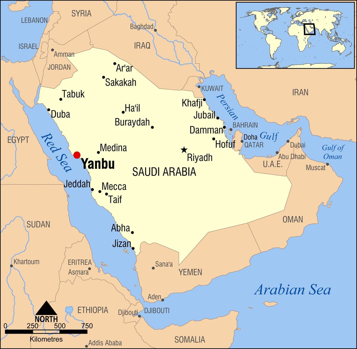 yanbu KSA نقشہ