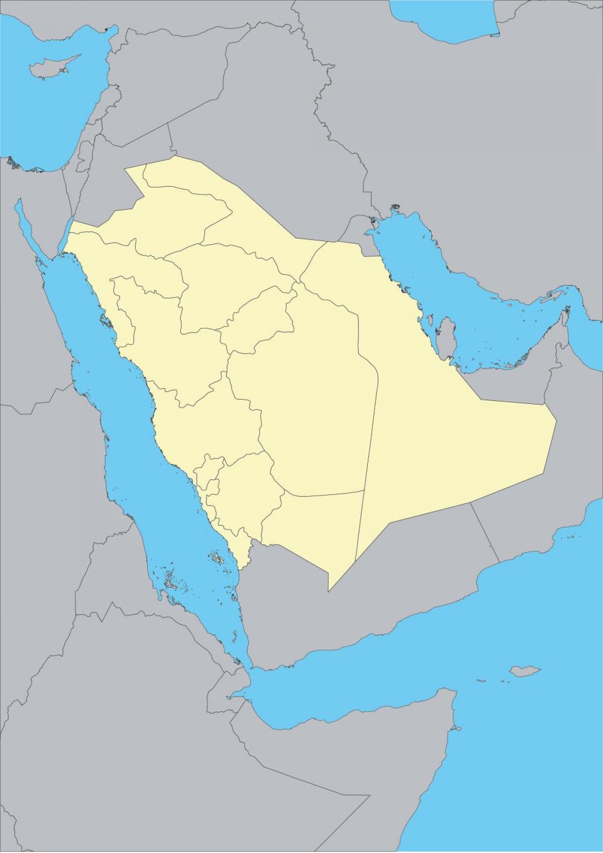 نقشہ سعودی عرب کے خاکہ