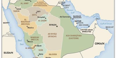 Qassim سعودی عرب کا نقشہ