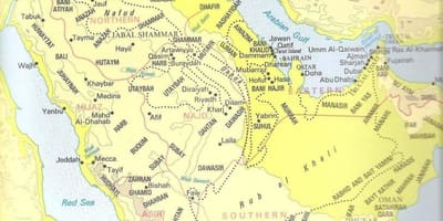 نقشہ سعودی عرب کے قبائل