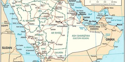 نقشہ سعودی عرب کے سیاسی