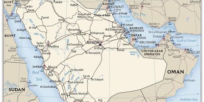 نقشہ سعودی عرب کے ملک