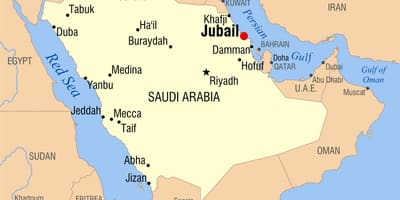Jubail KSA نقشہ
